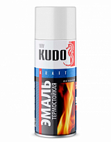 KUDO KU-5003 Эмаль термостойкая белая (+400°С±5°С) 520мл 1/12шт
